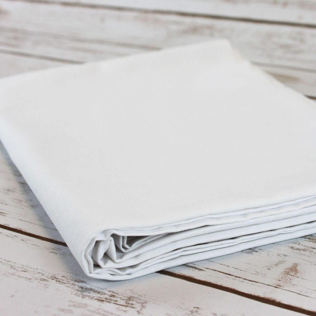 White cotton draw sheets flannelette Interweave Healthcare