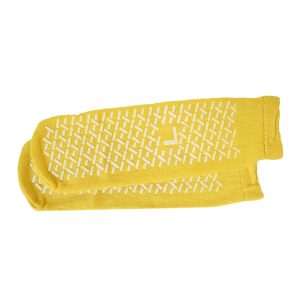 L YELLOW NON SLIP SOCKS - flat lay