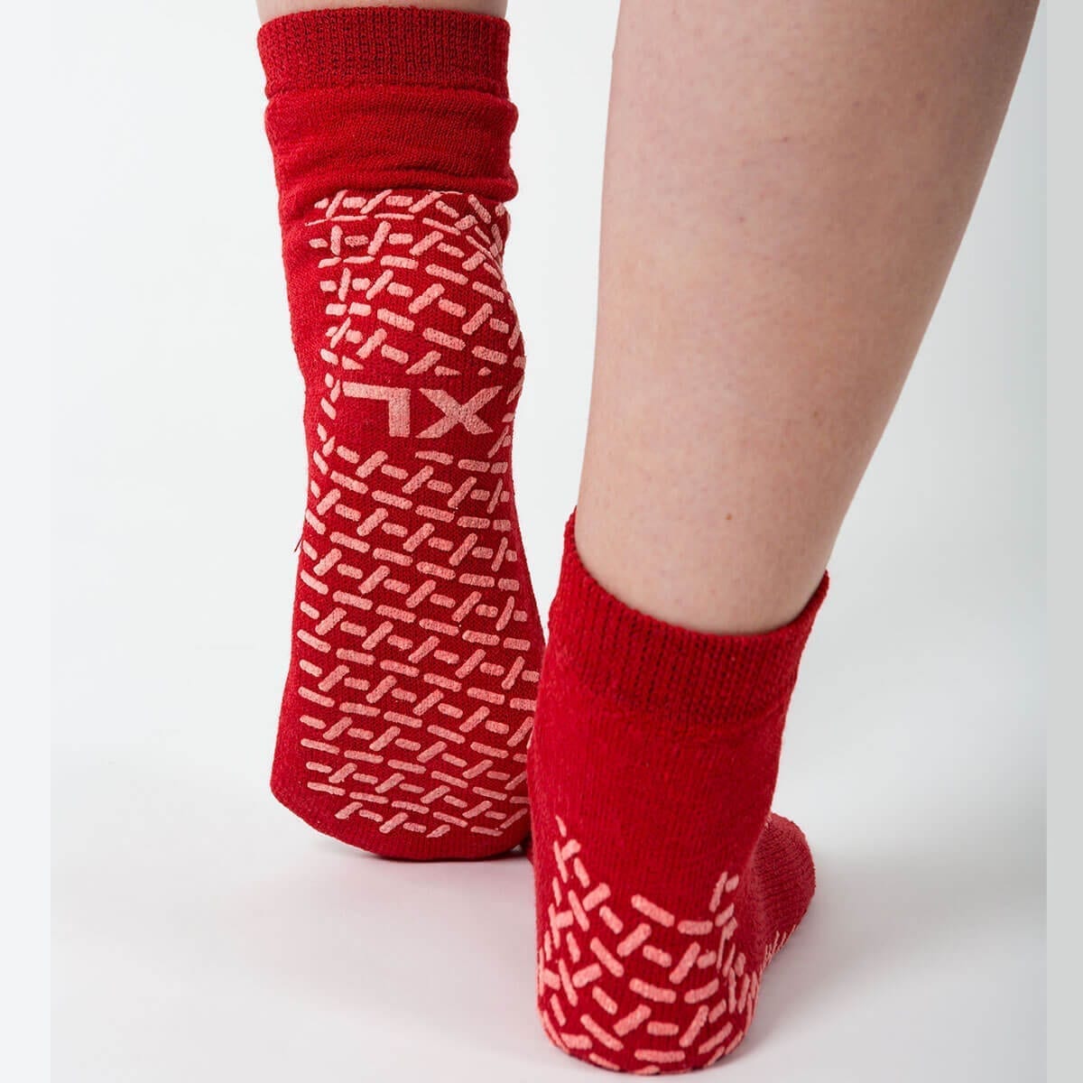 red non slip socks
