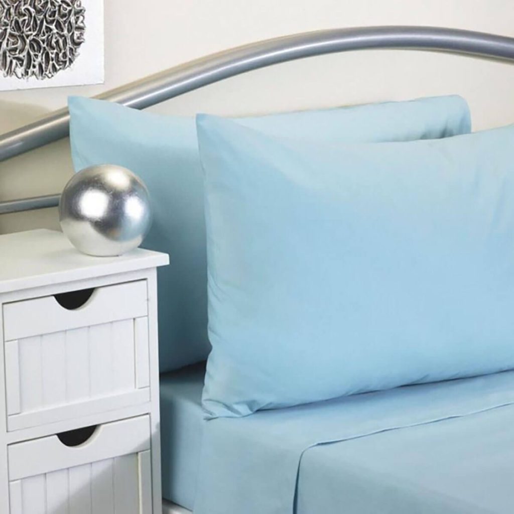 Flame retardant single bed polyester fitted sheet