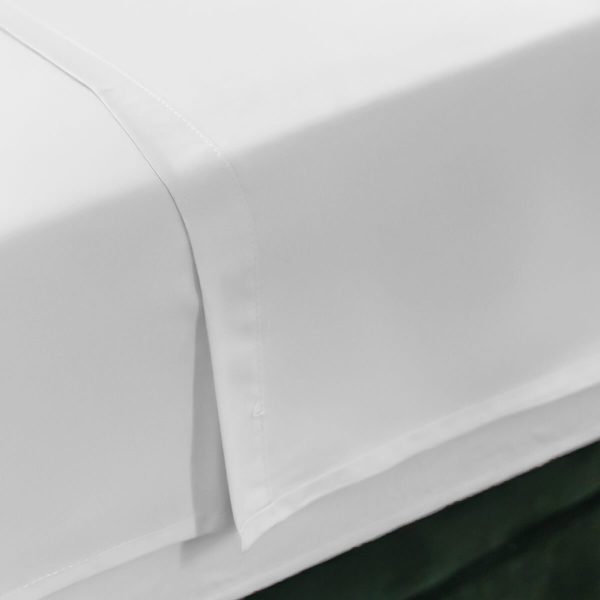 POLYCOTTON EASYCARE FLAT SHEET WHITE S&D - ST000