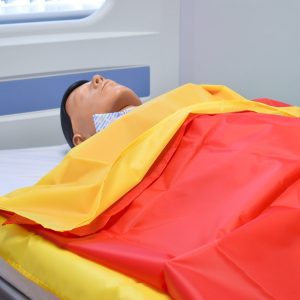 red and yellow slide sheets