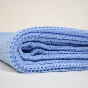 Cellular Polyester Baby Blanket Blue 2