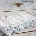 Cold or hot towel set in tray with tweezers