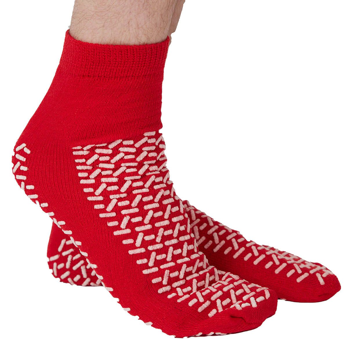 Red non slip hospital socks outlet