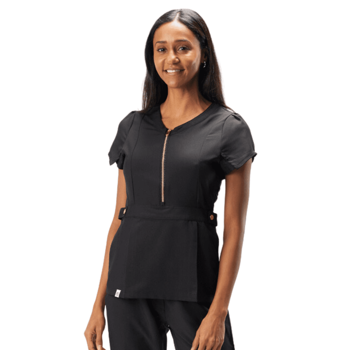 Zip Front Scrub Top, From the Kara Edit Range