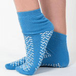 Blue non slip socks