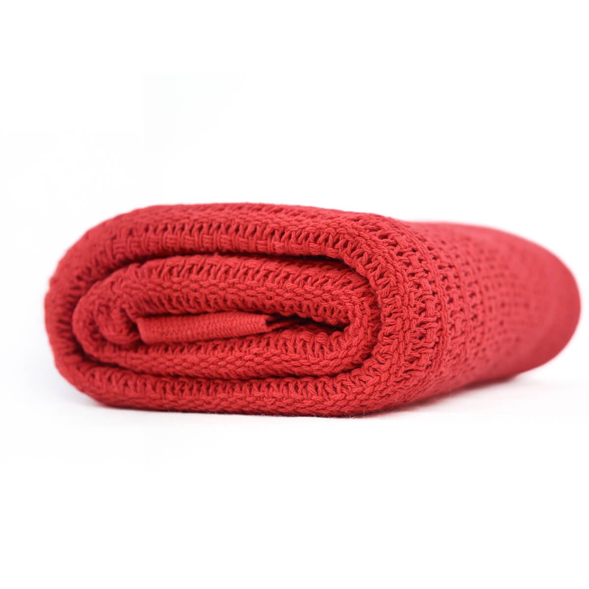 Red Cotton Cellular Blanket