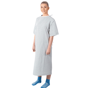Lapover patient gown