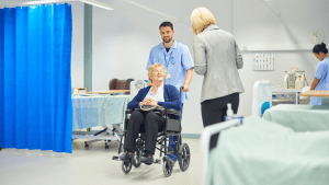 patient being discharged from hospital